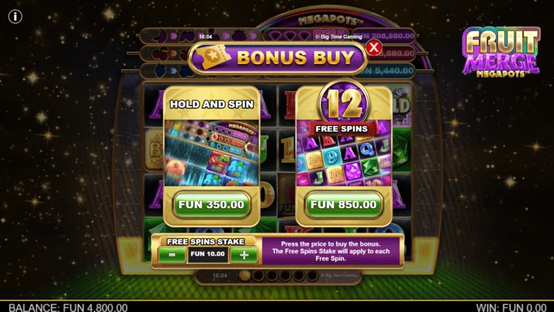 Fruit Merge Megapots - Bonus Satın Alma Penceresi