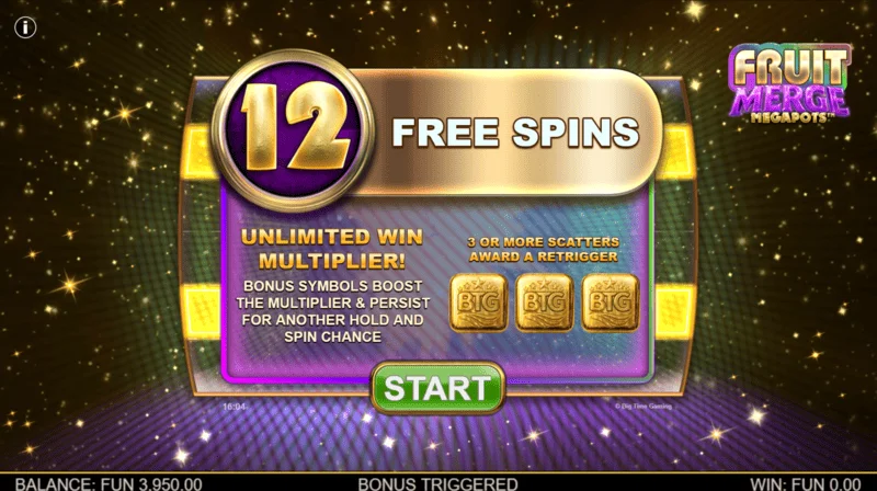 Fruit Merge Megapots - Free Spins Başlatılıyor